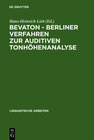 Buchcover BEVATON - Berliner Verfahren zur auditiven Tonhöhenanalyse
