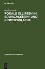 Buchcover Fokale Ellipsen in Erwachsenen- und Kindersprache