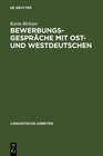 Buchcover Bewerbungsgespräche mit Ost- und Westdeutschen