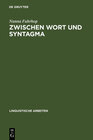 Buchcover Zwischen Wort und Syntagma