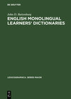 Buchcover English monolingual learners' dictionaries