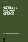 Buchcover Funktion und Geschichte deutscher Partikeln