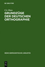 Buchcover Grundzüge der deutschen Orthographie