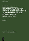 Buchcover Die Vokabulare von Fritsche Closener und Jakob Twinger von Königshofen