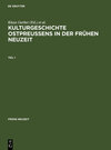 Buchcover Kulturgeschichte Ostpreussens in der Frühen Neuzeit