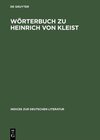 Buchcover Wörterbuch zu Heinrich von Kleist