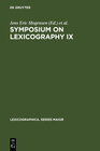 Buchcover Symposium on Lexicography IX