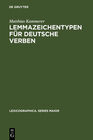 Buchcover Lemmazeichentypen für deutsche Verben