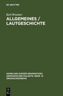 Buchcover Allgemeines / Lautgeschichte