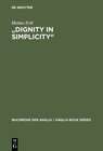 Buchcover "Dignity in Simplicity"