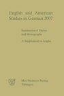 Buchcover English and American Studies in German. Summaries of Theses and Monographs. A Supplement to Anglia