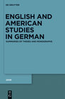 Buchcover English and American Studies in German / Meyer, Paul Georg: English and American Studies in German. Jahrgang 2009