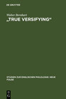 Buchcover "True Versifying"
