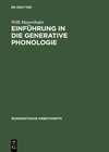 Buchcover Einführung in die generative Phonologie