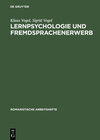 Buchcover Lernpsychologie und Fremdsprachenerwerb