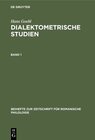 Buchcover Hans Goebl: Dialektometrische Studien / Hans Goebl: Dialektometrische Studien. Band 1