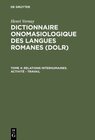 Buchcover Henri Vernay: Dictionnaire onomasiologique des langues romanes (DOLR) / Relations interhumaines. Activité – Travail