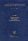 Buchcover Actes du Congrès International de Linguistique et de Philologie Romanes...