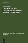 Buchcover Lexikalische Untersuchungen zur Interferenz