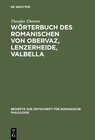 Buchcover Wörterbuch des Romanischen von Obervaz, Lenzerheide, Valbella
