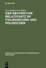 Buchcover Der restriktive Relativsatz im Italienischen und Polnischen
