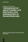 Buchcover "Deonomastik". Ableitungen auf der Basis von Eigennamen im Französischen