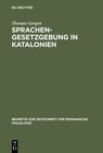 Buchcover Sprachengesetzgebung in Katalonien