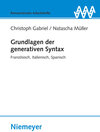 Buchcover Grundlagen der generativen Syntax