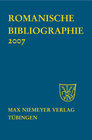 Buchcover Romanische Bibliographie. Supplement zur Zeitschrift für romanische Philologie