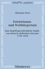 Buchcover Patriotismus und Weltbürgertum