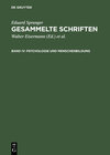 Buchcover Eduard Spranger: Gesammelte Schriften / Psychologie und Menschenbildung