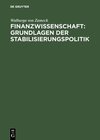 Buchcover Finanzwissenschaft: Grundlagen der Stabilisierungspolitik