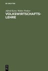 Buchcover Volkswirtschaftslehre