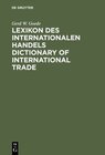 Buchcover Lexikon des Internationalen Handels – Dictionary of International Trade