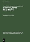 Buchcover Hans-Werner Holub; Hermann Schnabl: Input-Output-Rechnung / Input-Output-Analyse