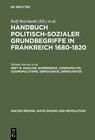 Buchcover Handbuch politisch-sozialer Grundbegriffe in Frankreich 1680-1820 / Analyse, Expérience. Cosmopolite, Cosmopolitisme. Dé