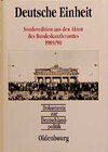 Buchcover Dokumente zur Deutschlandpolitik / Deutsche Einheit
