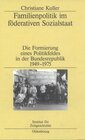 Buchcover Familienpolitik im föderativen Sozialstaat