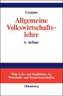 Buchcover Allgemeine Volkswirtschaftslehre