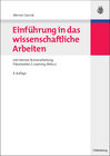 Buchcover Einführung in das wissenschaftliche Arbeiten