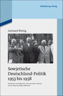 Buchcover Sowjetische Deutschland-Politik 1953 bis 1958