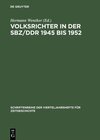 Buchcover Volksrichter in der SBZ/DDR 1945 bis 1952