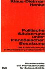 Buchcover Politische Säuberung unter französischer Besatzung