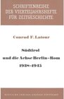 Buchcover Südtirol und die Achse Berlin - Rom 1938-1945