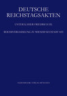 Buchcover Deutsche Reichstagsakten. Deutsche Reichstagsakten unter Kaiser Friedrich III. / Reichsversammlung zu Wiener Neustadt 14