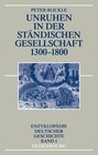 Buchcover Unruhen in der ständischen Gesellschaft 1300-1800