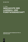 Buchcover Geschichte der Landbau- und Forstwissenschaft