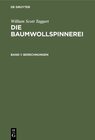 Buchcover William Scott Taggart: Die Baumwollspinnerei / Berechnungen