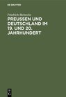 Buchcover Preußen und Deutschland im 19. und 20. Jahrhundert