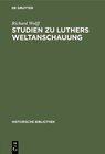Buchcover Studien zu Luthers Weltanschauung